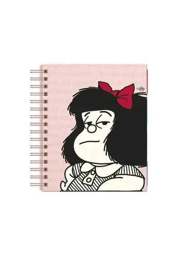 CUADERNO A5 TAPA DURA CUADRICULADO 160 HOJAS MAFALDA