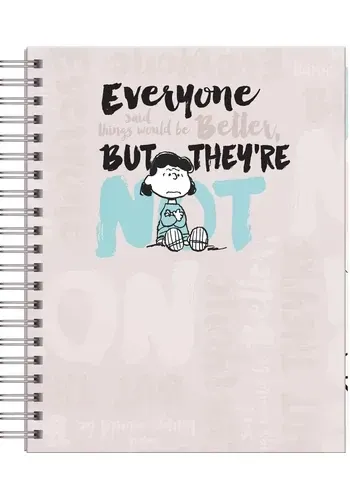 CUADERNO A4 TAPA DURA CUADRICULADO 160 HOJAS SNOOPY