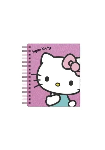 CUADERNO A5 TAPA DURA CUADRICULADO 160 HOJAS HELLO KITTY