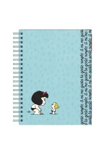 CUADERNO A4 TAPA DURA CUADRICULADO 160 HOJAS MAFALDA