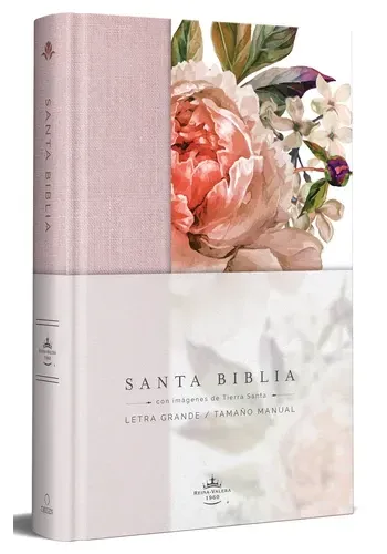 BIBLIA RVR 1960 TELA FLORES ROSADA. TD