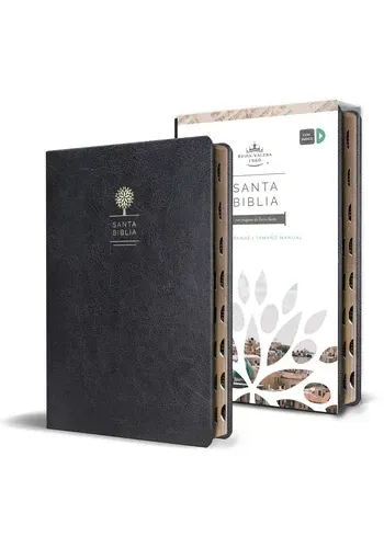 BIBLIA RVR 1960 PIEL NEGRO IND TAM. MAN
