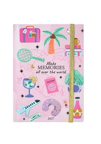 AGENDA 2027 ARTESCO MUJER CON LIGA COMPAS + LAPICERO GL32 FUCSIA