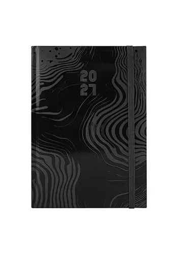 AGENDA 2027 ARTESCO TRENDY METAL NOIR + LAPICERO GL32 NEGRO