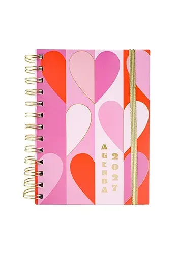 AGENDA 2027 ARTESCO JUVENIL ANILLADA LUMI + LAPICERO GL32 FUCSIA