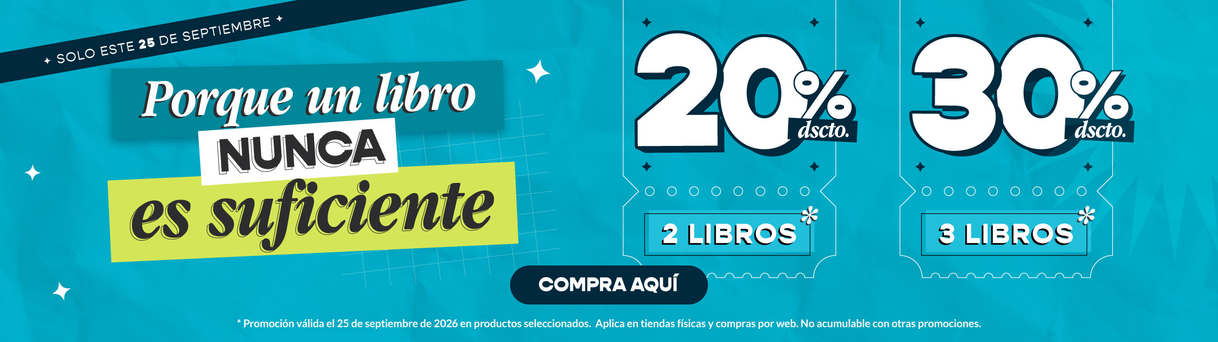 Un libro no es suficiente
